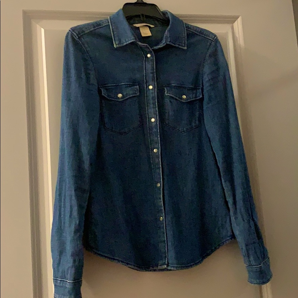 Denim button down